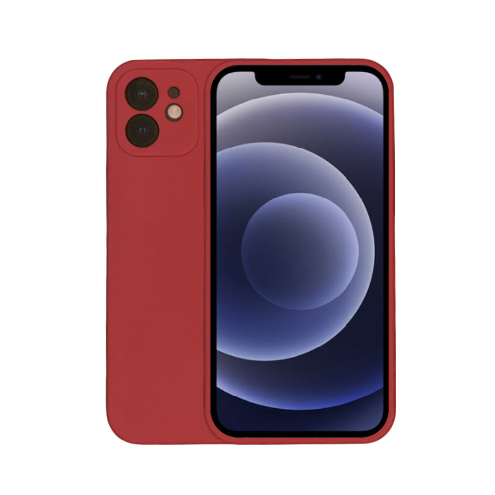 Telefoonhoesje Geschikt voor
iPhone 12 siliconen hoesje - Backcover Siliconen Case - Rood