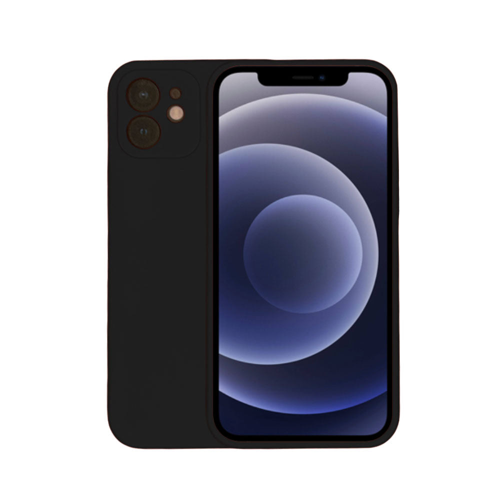 Telefoonhoesje Geschikt voor
iPhone 12 siliconen hoesje - Backcover Siliconen Case - Zwart