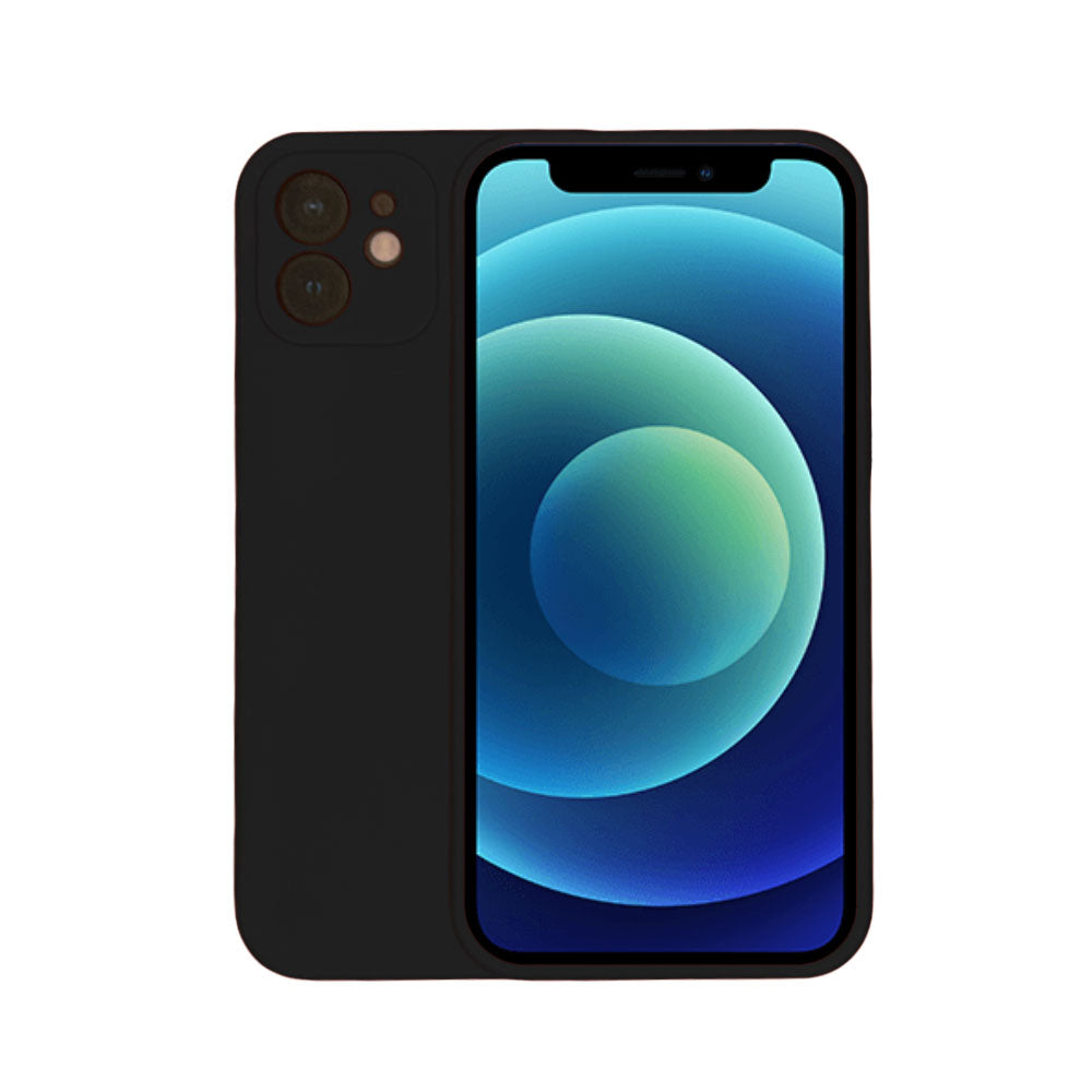 Telefoonhoesje Geschikt voor
iPhone 12 Pro Max siliconen hoesje - Backcover Siliconen Case - Zwart