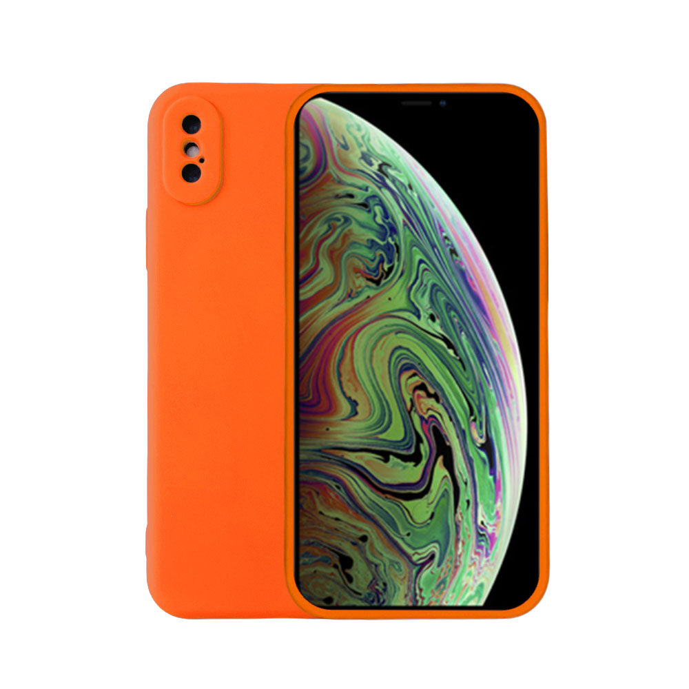 Telefoonhoesje Geschikt voor
iPhone Xs Max siliconen hoesje - Backcover Siliconen Case - Oranje