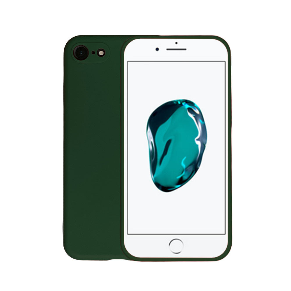 Telefoonhoesje Geschikt voor
iPhone 7/8 siliconen hoesje - Backcover Siliconen Case - Donkergroen