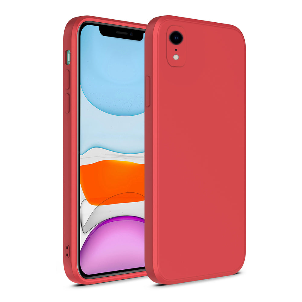 iPhone Xr siliconen hoesje met zachte binnenkant - Rood