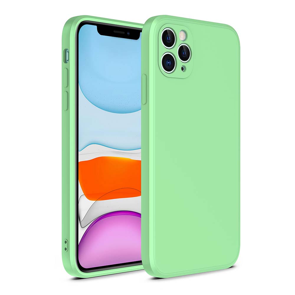 iPhone 12 Pro Max siliconen hoesje met zachte binnenkant - Groen