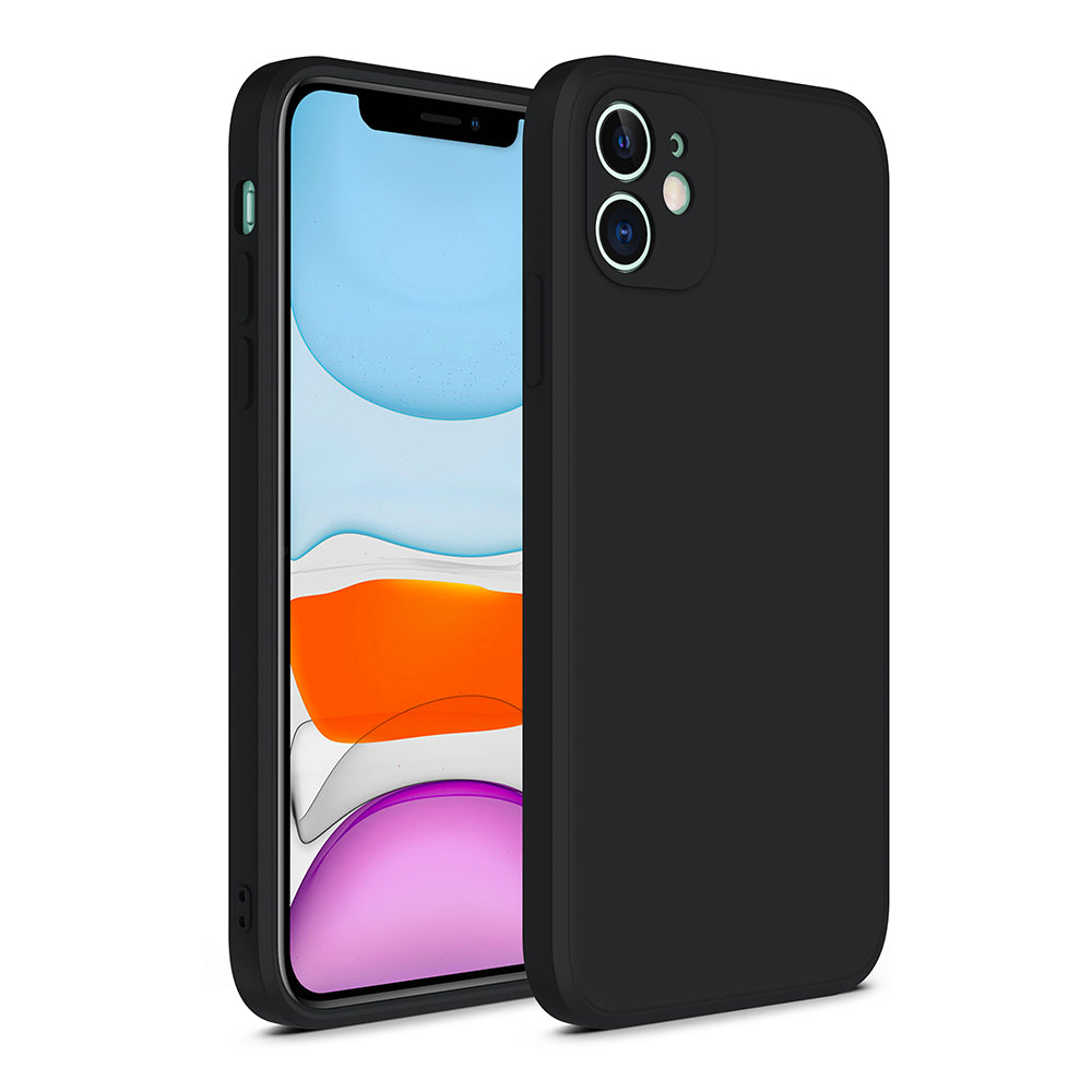 iPhone 12 Mini siliconen hoesje met zachte binnenkant - Zwart