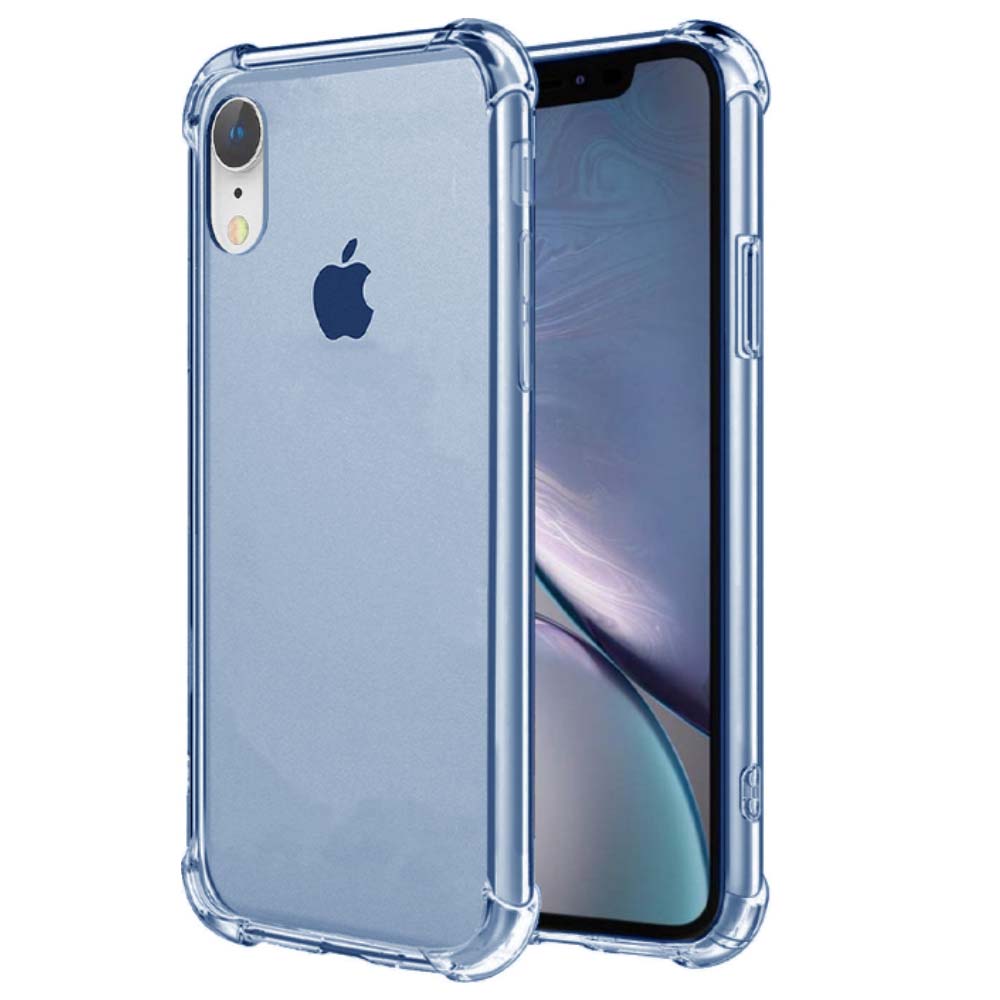 iPhone Xr transparant siliconen hoesje - Blauw