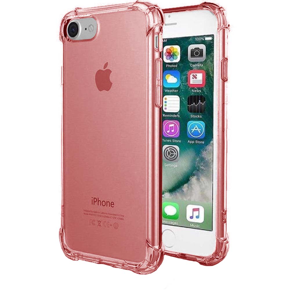 iPhone 6/6s Plus transparant siliconen hoesje - Rood