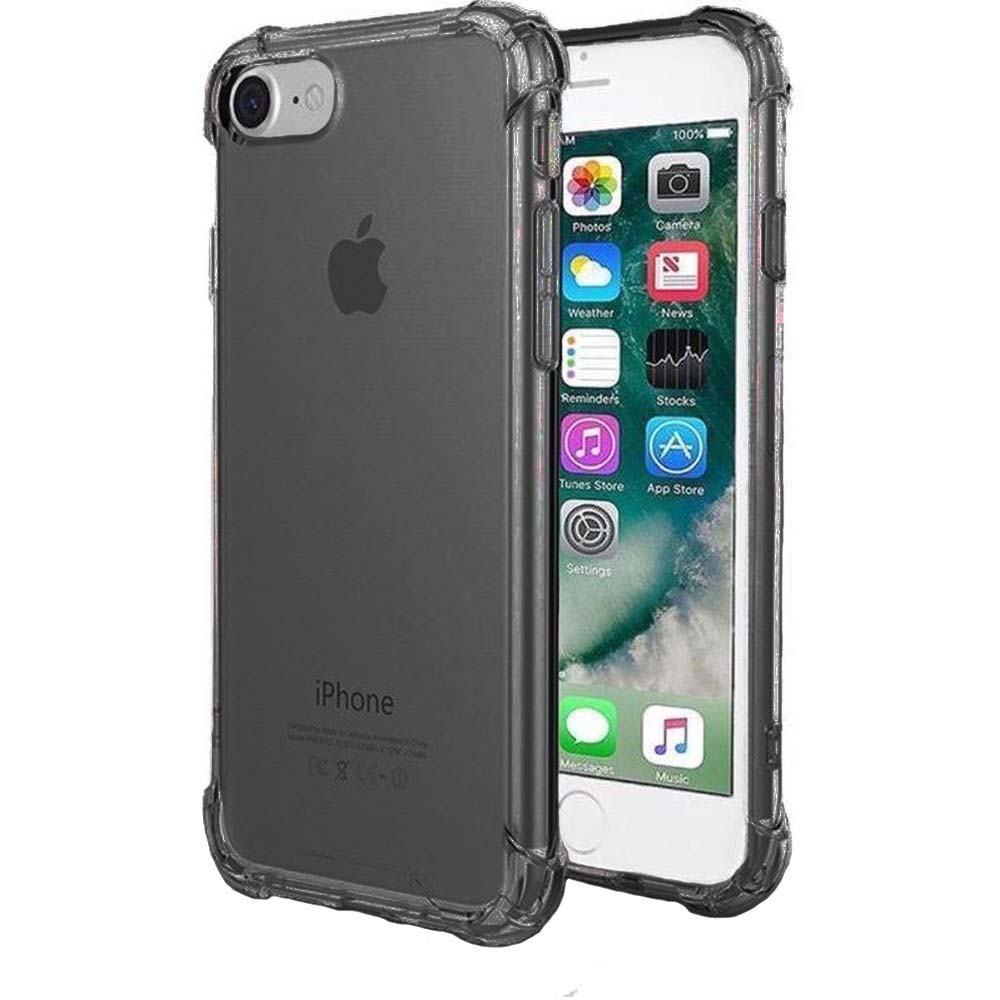 iPhone 6/6s Plus transparant siliconen hoesje - Zwart