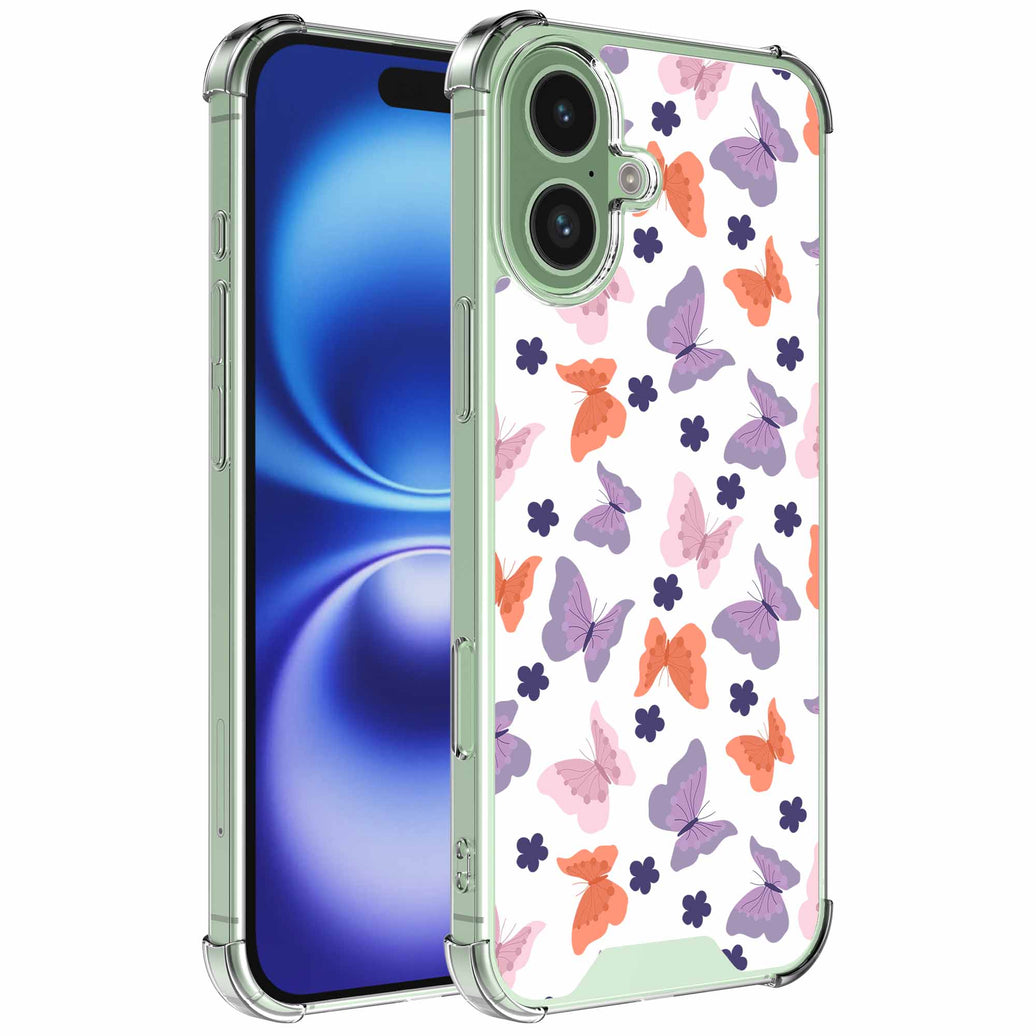 Geschikt voor iPhone 16 Telefoonhoesje
met Gekleurde vlinders opdruk - Draadloos op te laden - Shockproof Siliconen
TPU Strong Case - Sterk Schokbestendig Telefoonhoesje