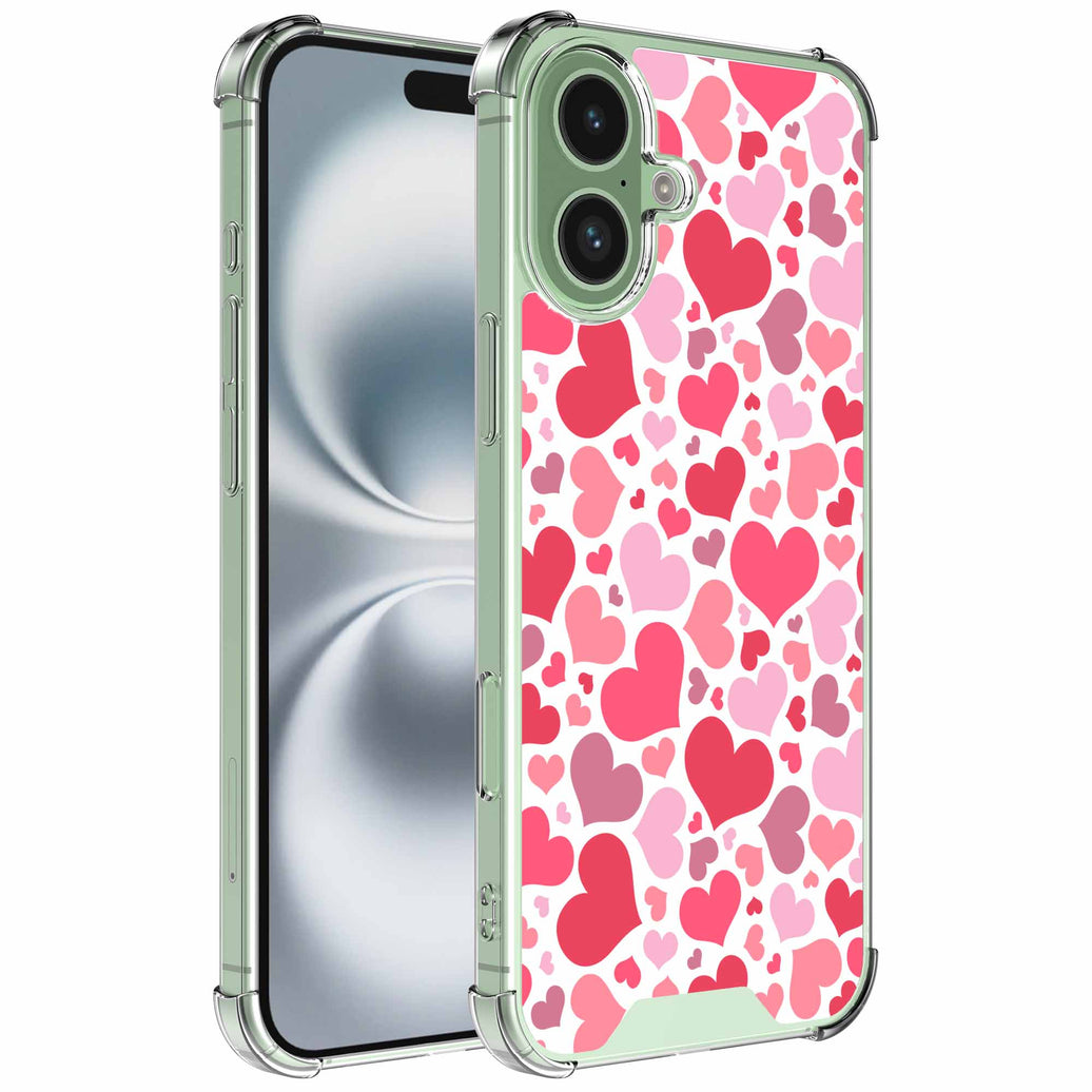 Geschikt voor iPhone 16 Plus
Telefoonhoesje met Hartjes opdruk - Draadloos op te laden - Shockproof
Siliconen TPU Strong Case - Sterk Schokbestendig Telefoonhoesje