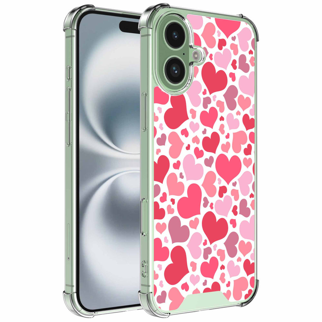 Geschikt voor iPhone 16 Plus
Telefoonhoesje met Hartjes opdruk - Draadloos op te laden - Shockproof
Siliconen TPU Strong Case - Sterk Schokbestendig Telefoonhoesje