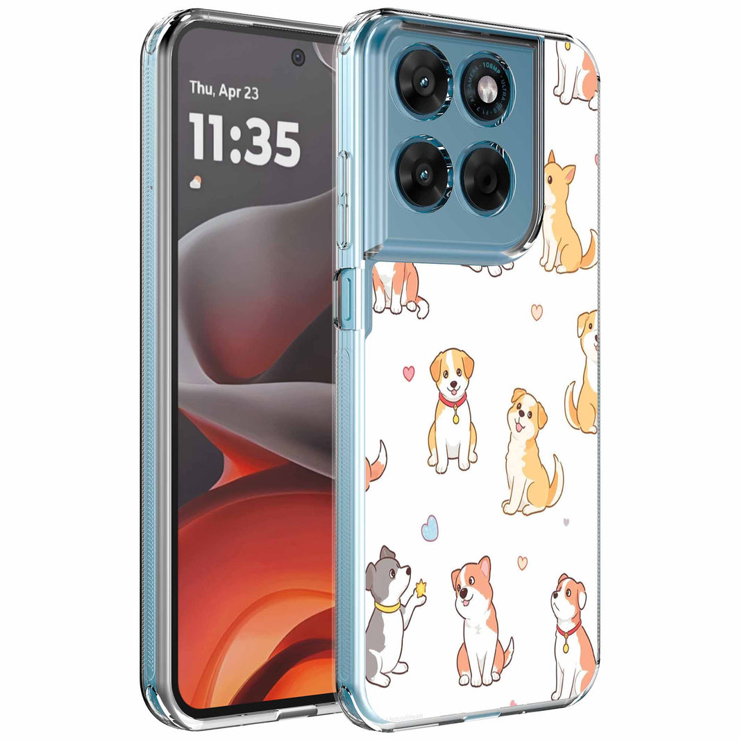 Geschikt voor Motorola Moto G15
Telefoonhoesje met Honden opdruk - Draadloos op te laden - Shockproof
Siliconen TPU Strong Case - Sterk Schokbestendig Telefoonhoesje