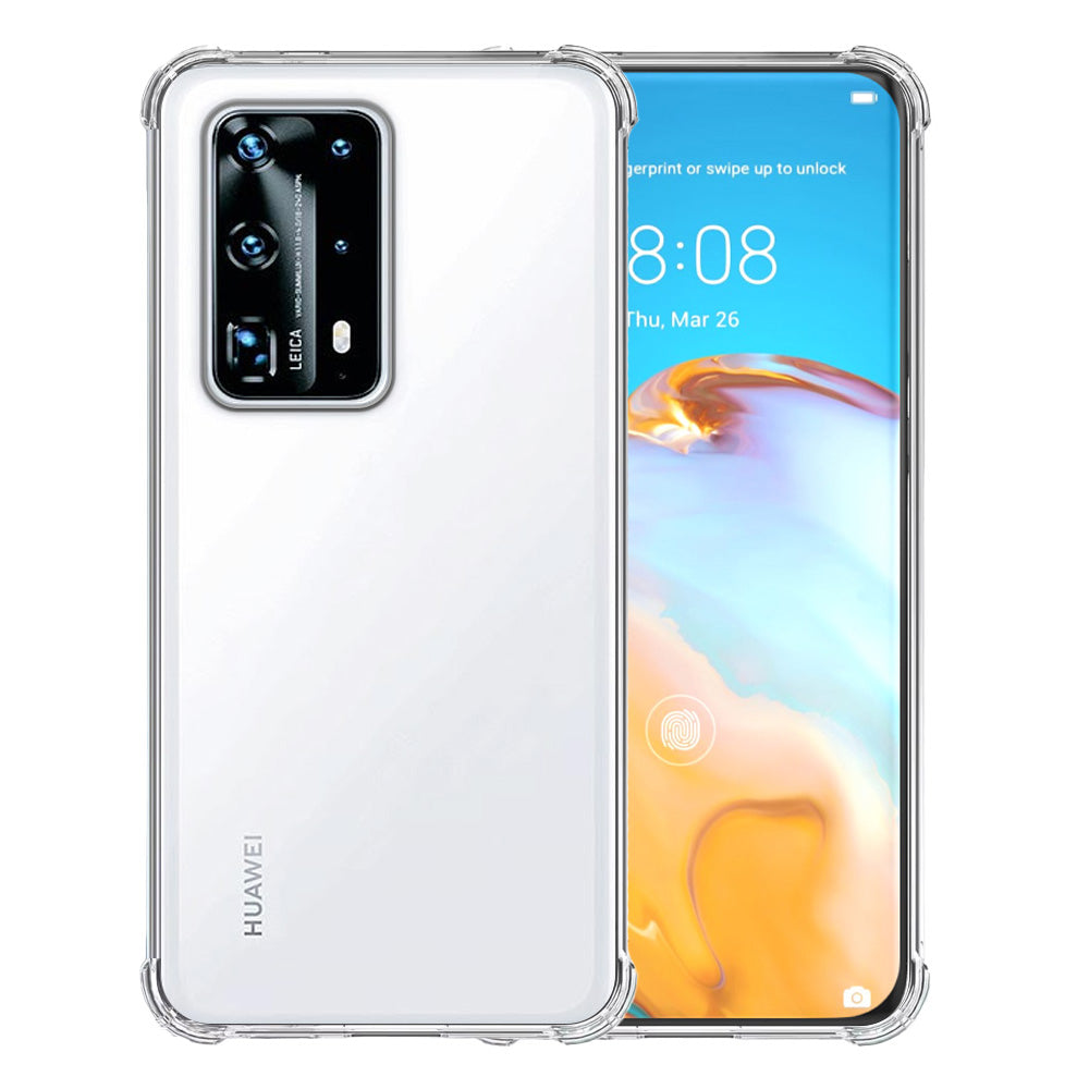 Telefoonhoesje Geschikt voor Huawei P40
Pro Plus Transparant Schokbestendig - Shockproof TPU SIliconen Backcover Case
met Stootrand Doorzichtig