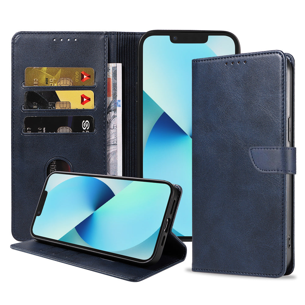 Geschikt voor iPhone
13 Mini Telefoonhoesje Kunstleer met Magnetisch lipje en Pasjeshouder Book
Case met Klepje - Blauw - Smartphonica
