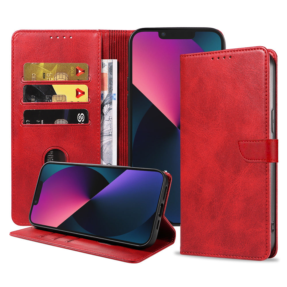 Geschikt voor iPhone 13 Mini
Telefoonhoesje Kunstleer met Magnetisch lipje en Pasjeshouder Book Case met
Klepje - Rood - Smartphonica
