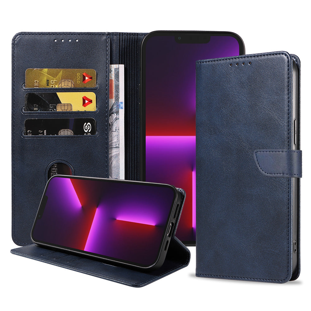 Geschikt voor iPhone
13 Pro Max Telefoonhoesje Kunstleer met Magnetisch lipje en Pasjeshouder Book
Case met Klepje - Blauw - Smartphonica