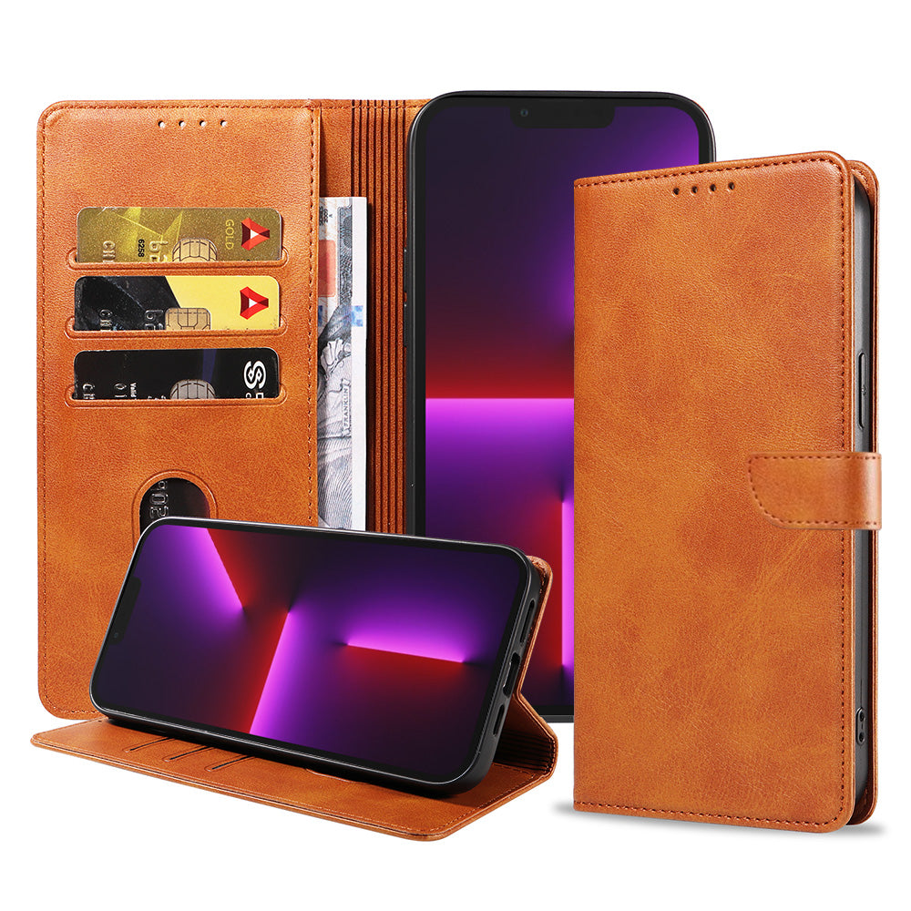 Geschikt voor iPhone 13 Pro Max
Telefoonhoesje Kunstleer met Magnetisch lipje en Pasjeshouder Book Case met
Klepje - Bruin - Smartphonica