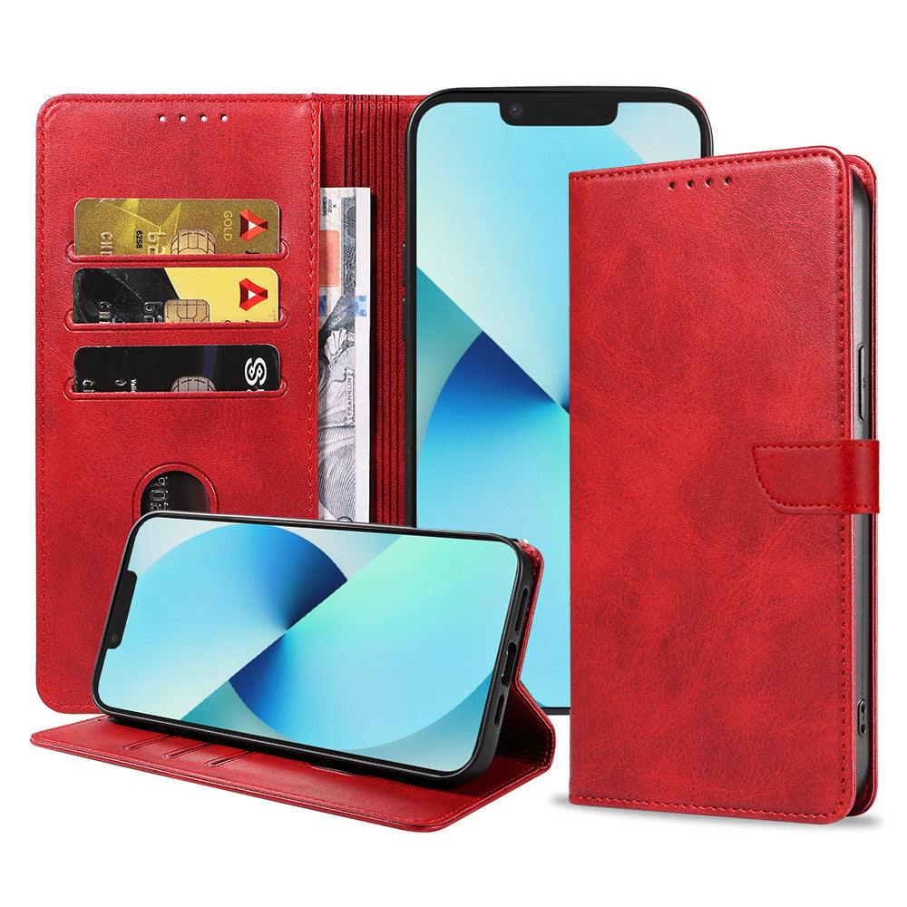 Geschikt voor iPhone 13 Telefoonhoesje
Kunstleer met Magnetisch lipje en Pasjeshouder Book Case met Klepje - Rood -
Smartphonica
