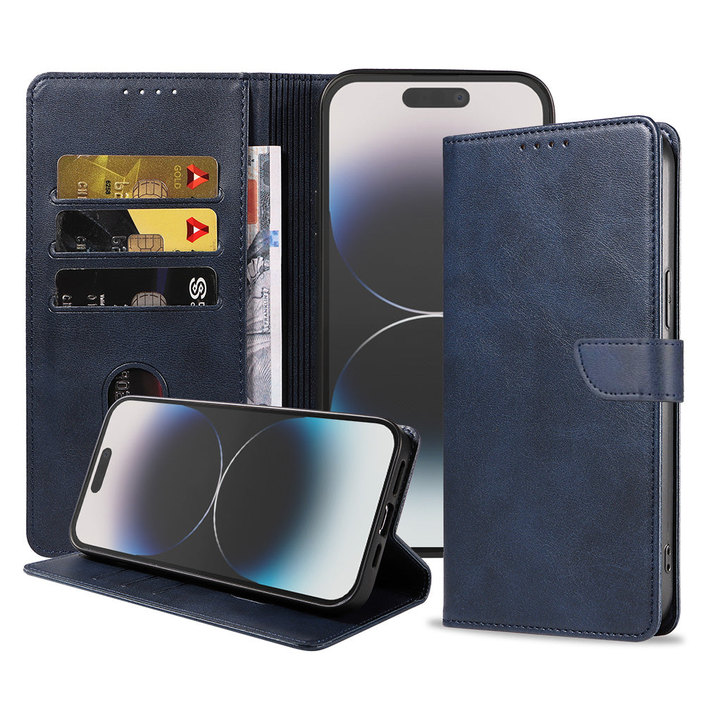 Geschikt voor iPhone
14 Pro Telefoonhoesje Kunstleer met Magnetisch lipje en Pasjeshouder Book
Case met Klepje - Blauw - Smartphonica