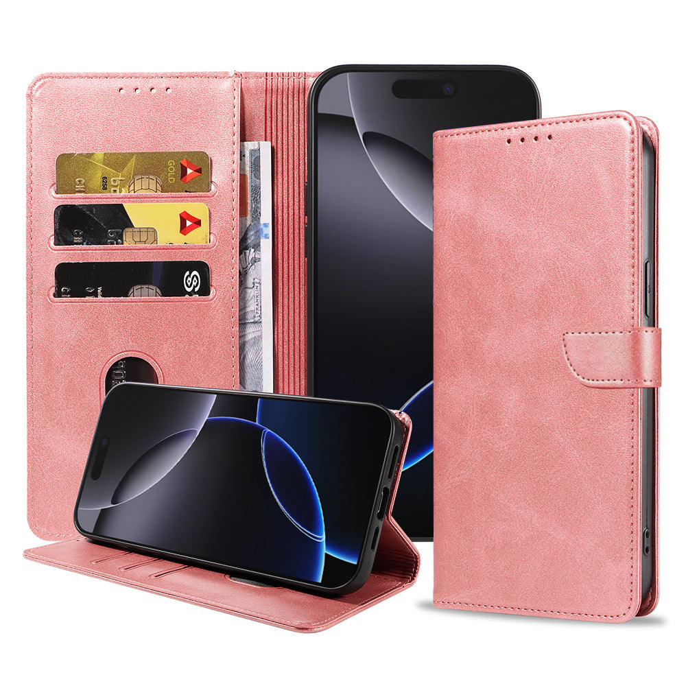 Geschikt voor iPhone 16 Pro
Telefoonhoesje Kunstleer met Magnetisch lipje en Pasjeshouder Book Case met
Klepje - Roze - Smartphonica