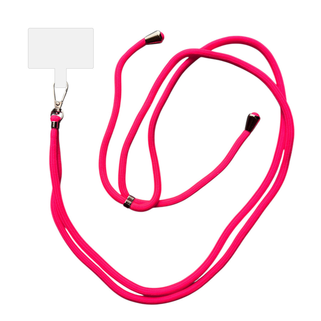Smartphonica Telefoonkoord Universeel -
verstelbaar afneembaar koord voor mobiele telefoon - 150 CM - Telefoonketting
Neon Roze