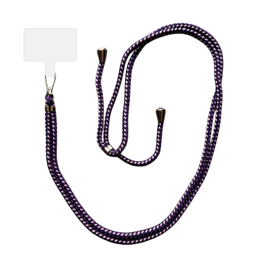 Smartphonica Telefoonkoord Universeel -
verstelbaar afneembaar koord voor mobiele telefoon - 150 CM - Telefoonketting
Paars Lichtroze