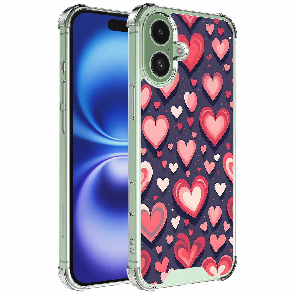 Geschikt voor iPhone 16 Telefoonhoesje
met Liefdes Love opdruk - Draadloos op te laden - Shockproof Siliconen TPU
Strong Case - Sterk Schokbestendig Telefoonhoesje