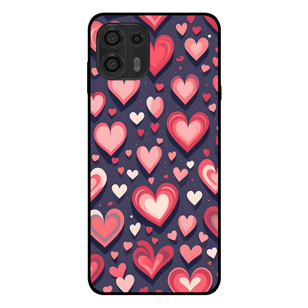 Telefoonhoesje Geschikt voor
Motorola Edge 20 Lite met Hartjes Opdruk - TPU Backcover Case With Heart
Design