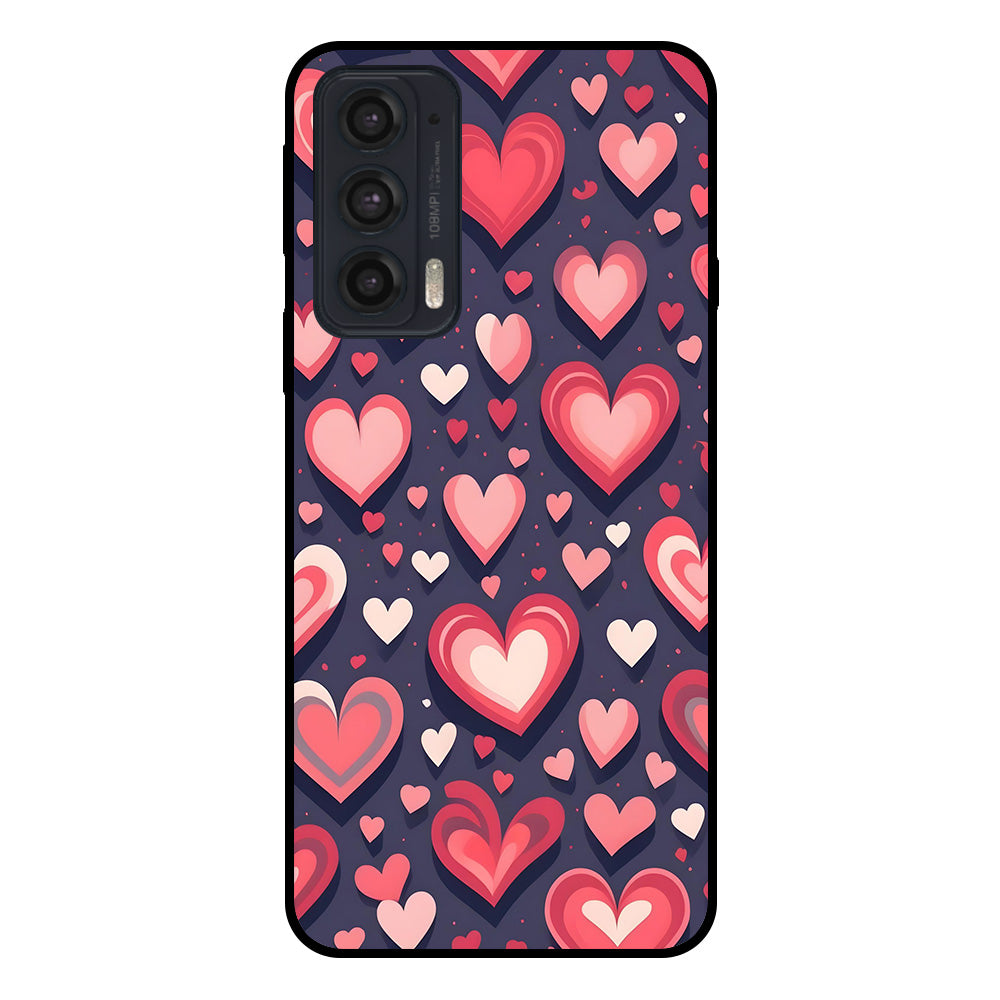 Telefoonhoesje
Geschikt voor Motorola Edge 20 met Hartjes Opdruk - TPU Backcover Case With
Heart Design