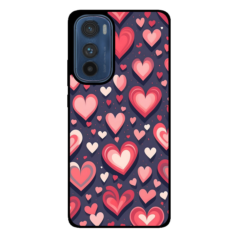 Telefoonhoesje Geschikt voor
Motorola Edge 30 met Hartjes Opdruk - TPU Backcover Case With Heart Design