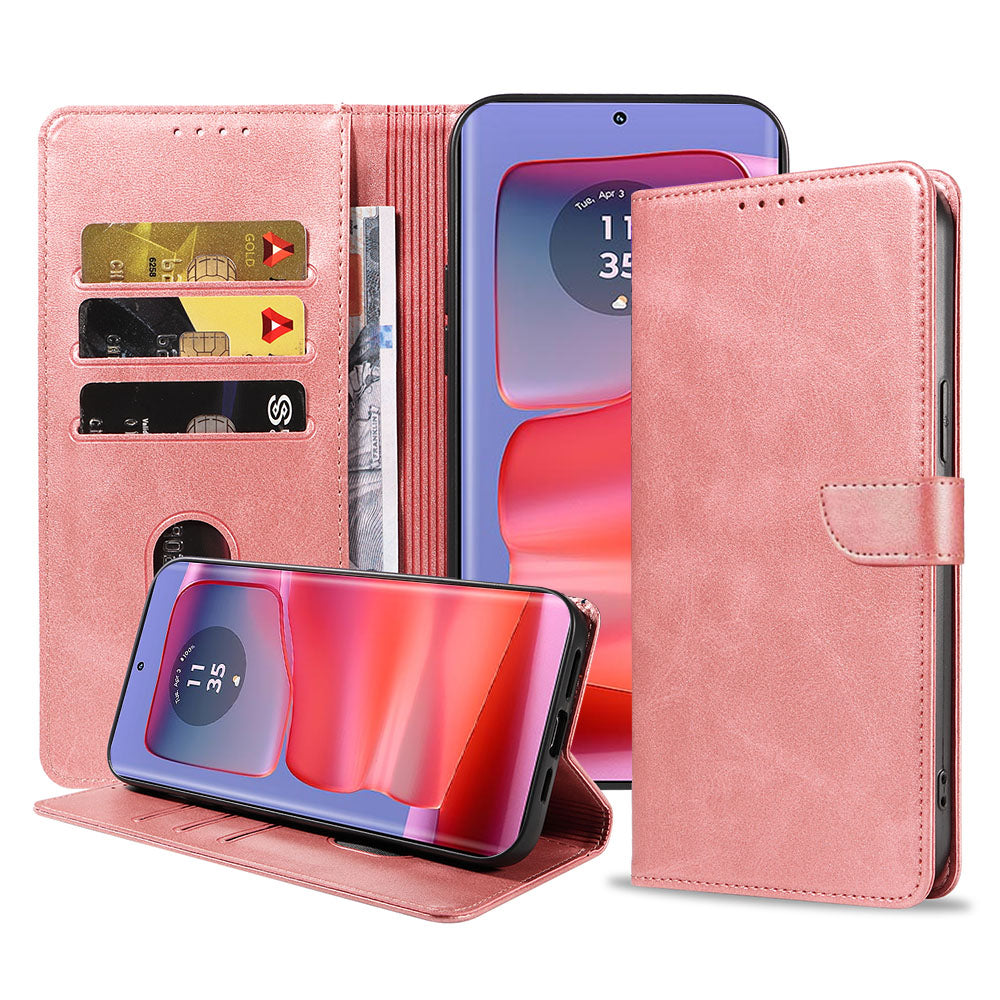 Geschikt voor Motorola Edge 50 Pro
Telefoonhoesje Kunstleer met Magnetisch lipje en Pasjeshouder Book Case met
Klepje - Walletcase with Cardslot - Rosé Goud - Smartphonica
