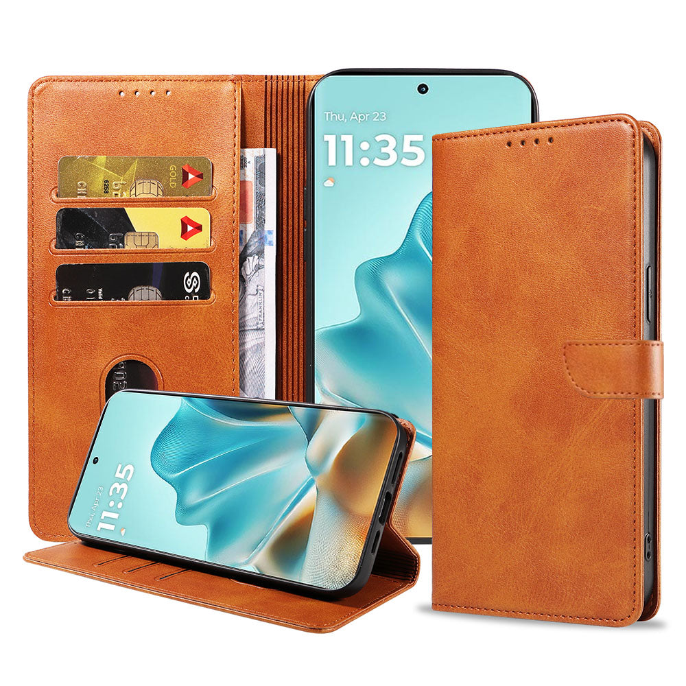 Geschikt voor Motorola Edge 60 Fusion
Telefoonhoesje Kunstleer met Magnetisch lipje en Pasjeshouder Book Case met
Klepje - Walletcase with Cardslot - Bruin - Smartphonica