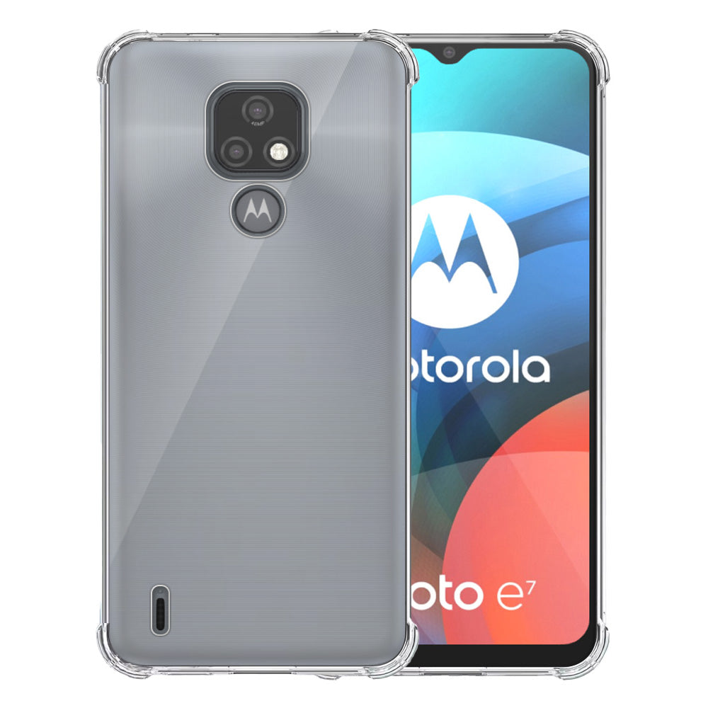 Telefoonhoesje Geschikt voor Motorola
Moto E7 Transparant - Shockproof TPU Siliconen Case met Stootrand Doorzichtig
- Smartphonica