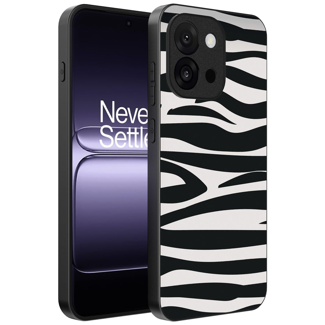 Telefoonhoesje Geschikt voor OnePlus 13T met zebra
opdruk - TPU backcover case zebra design - Zwart Wit