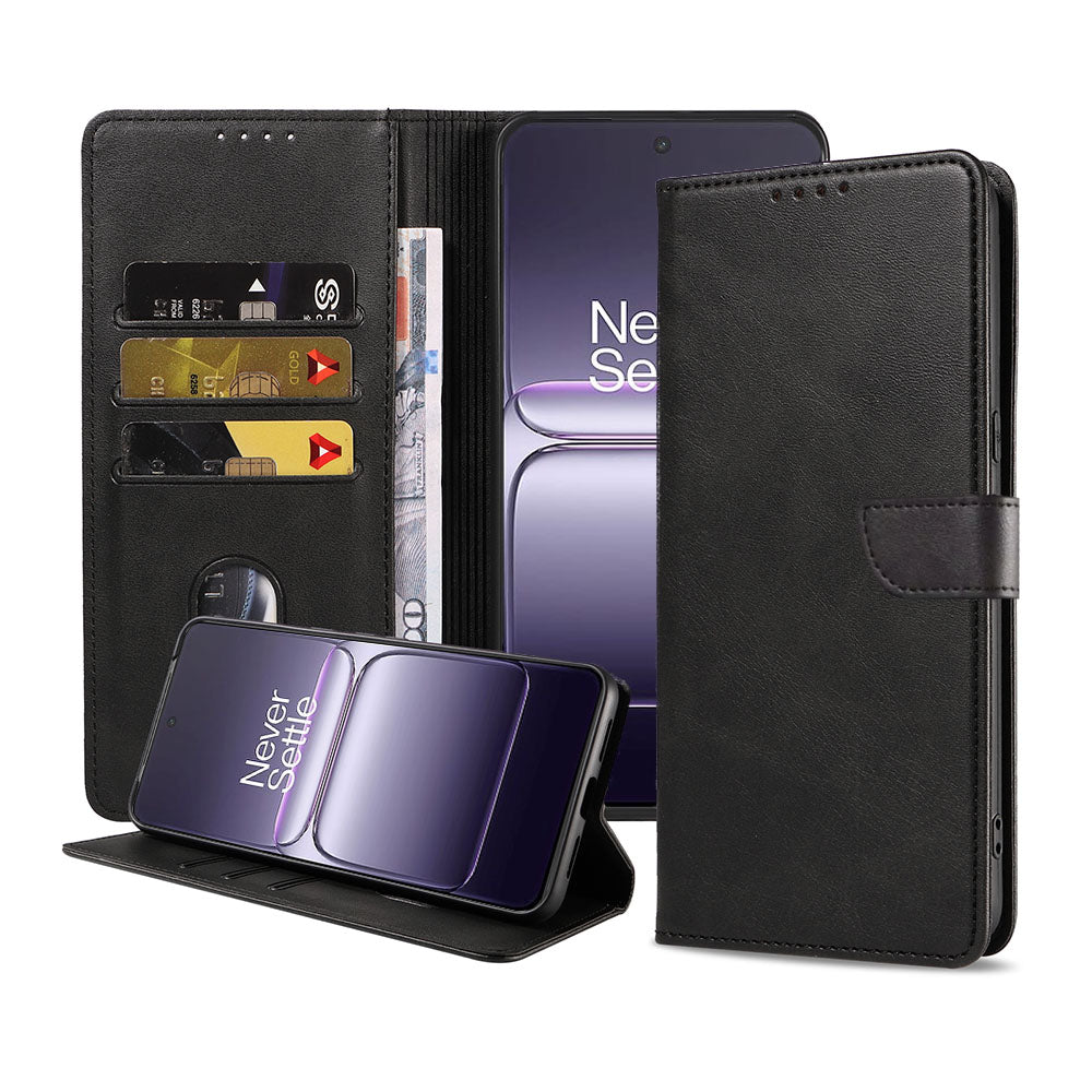Geschikt voor OnePlus Nord CE 5
Telefoonhoesje Kunstleer met Magnetisch lipje en Pasjeshouder Book Case met
Klepje - Walletcase with Cardslot - Zwart - Smartphonica