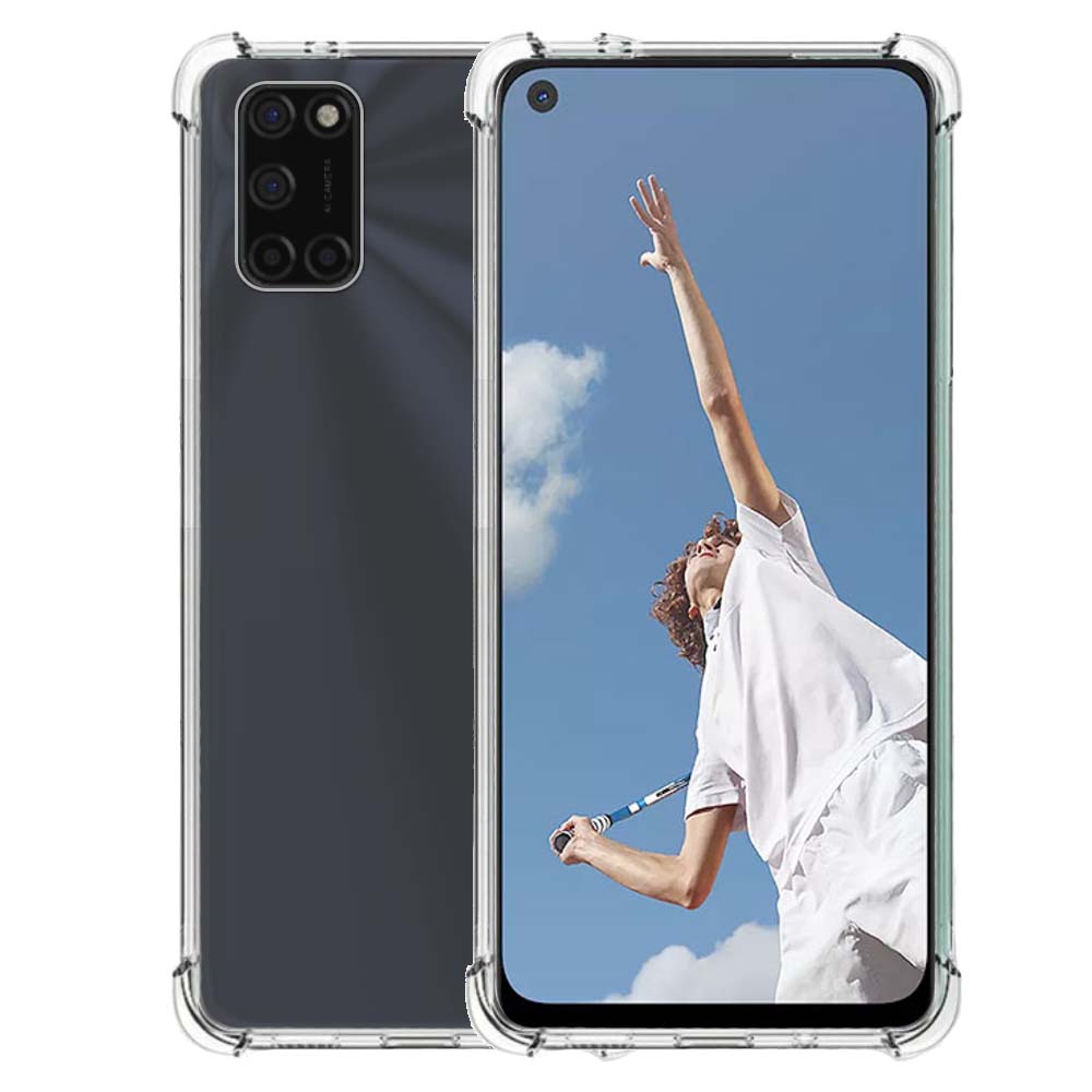 Telefoonhoesje Geschikt voor Oppo A52 transparant shockproof TPU siliconen hoesje met stootrand