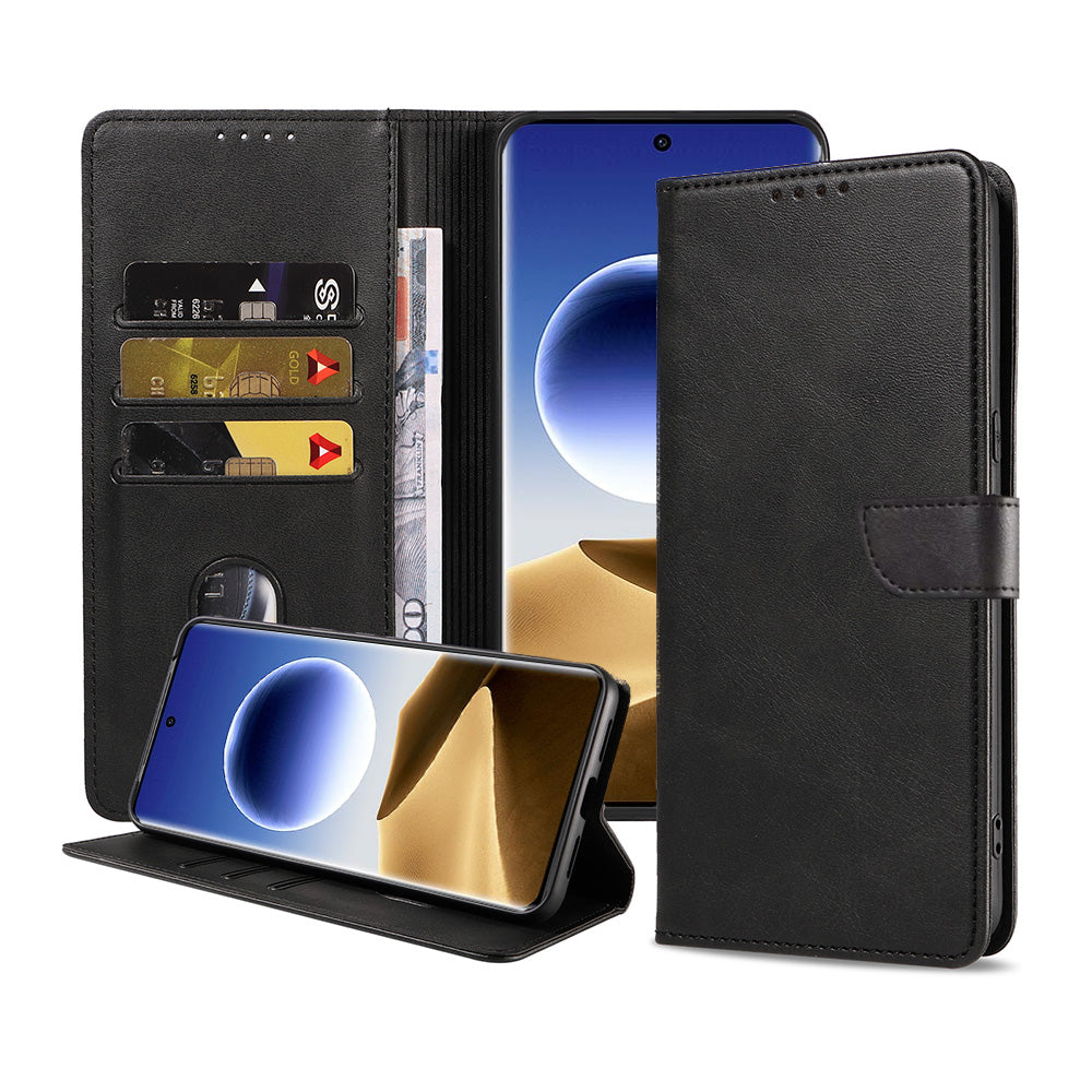 Geschikt voor Oppo Find X7 Ultra
Telefoonhoesje Kunstleer met Magnetisch lipje en Pasjeshouder Book Case met
Klepje - Walletcase with Cardslot - Zwart - Smartphonica
