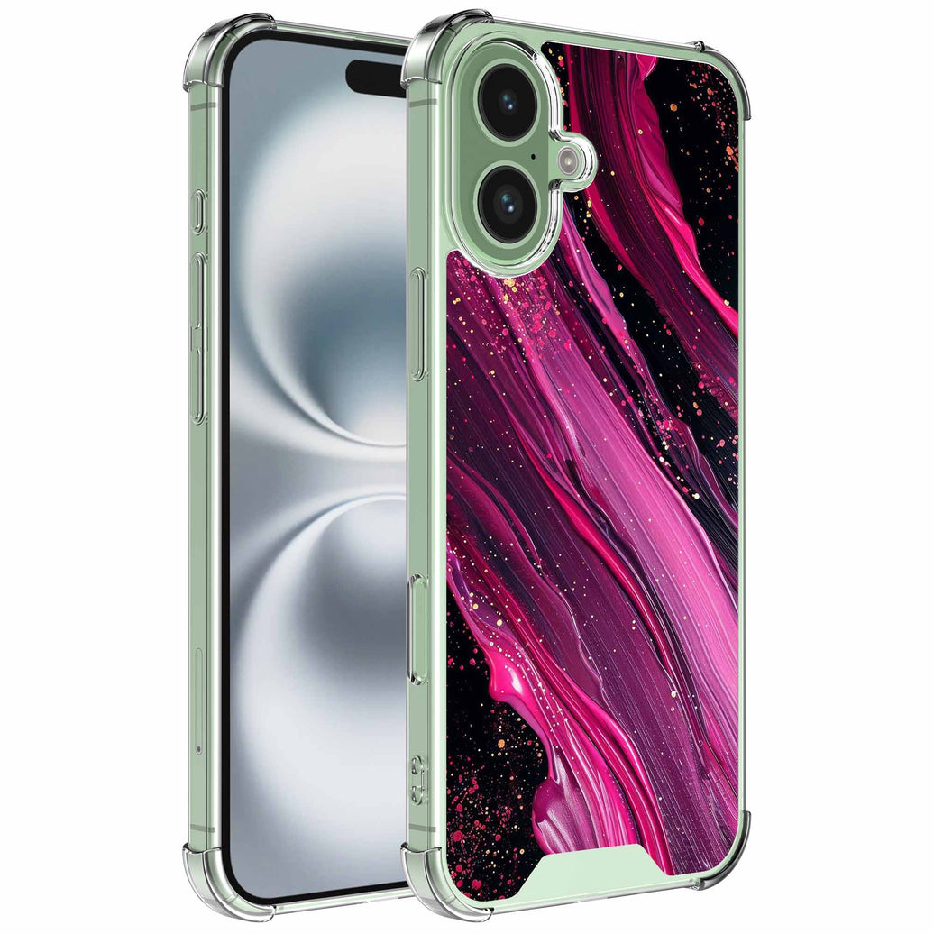 Geschikt voor iPhone 16 Plus
Telefoonhoesje met Paars Roze Marmer opdruk - Draadloos op te laden -
Shockproof Siliconen TPU Strong Case - Sterk Schokbestendig Telefoonhoesje