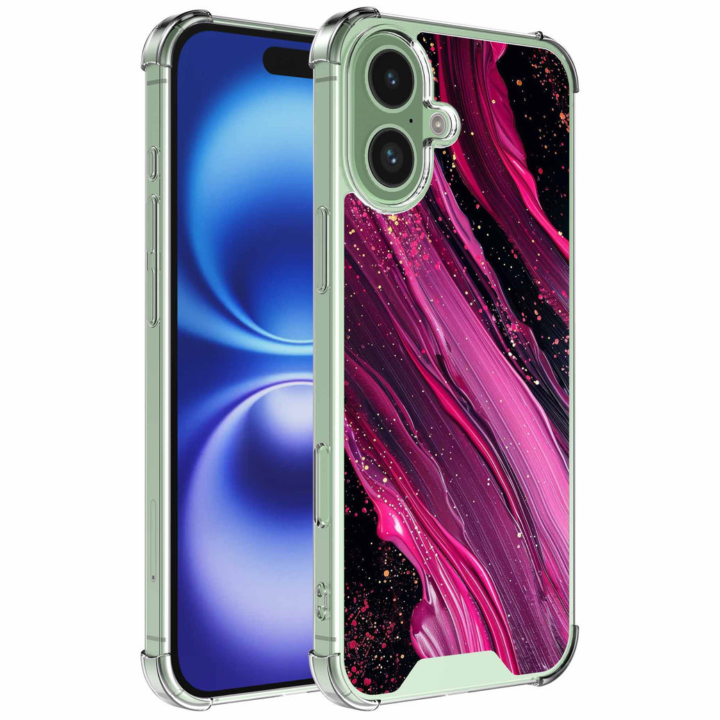 Geschikt voor iPhone 16 Telefoonhoesje
met Paars Roze Marmer opdruk - Draadloos op te laden - Shockproof Siliconen
TPU Strong Case - Sterk Schokbestendig Telefoonhoesje
