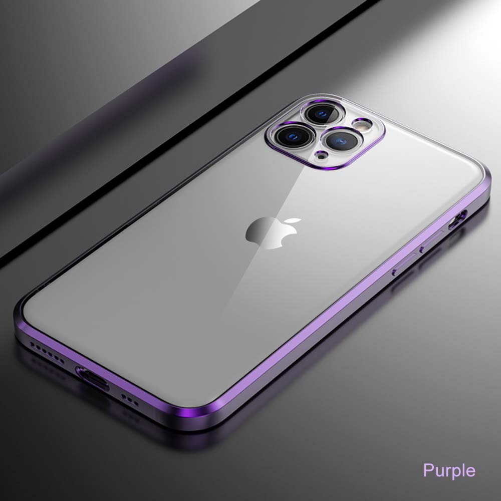 Metallic
iPhone Xs Max Hoesje Met Doorzichtig Achterkant En Extra Camera Bescherming -
Paars