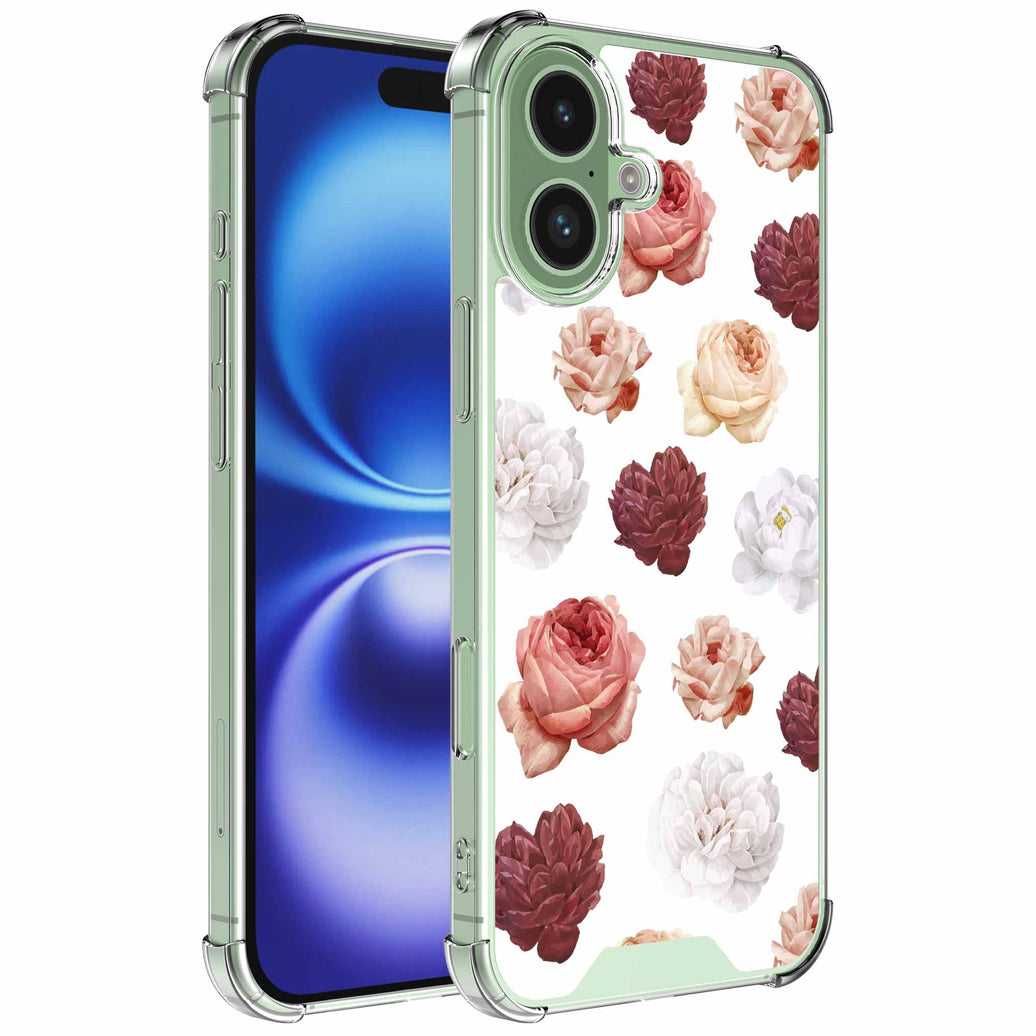 Geschikt voor iPhone 16 Telefoonhoesje
met Rozen Bloemen opdruk - Draadloos op te laden - Shockproof Siliconen TPU
Strong Case - Sterk Schokbestendig Telefoonhoesje