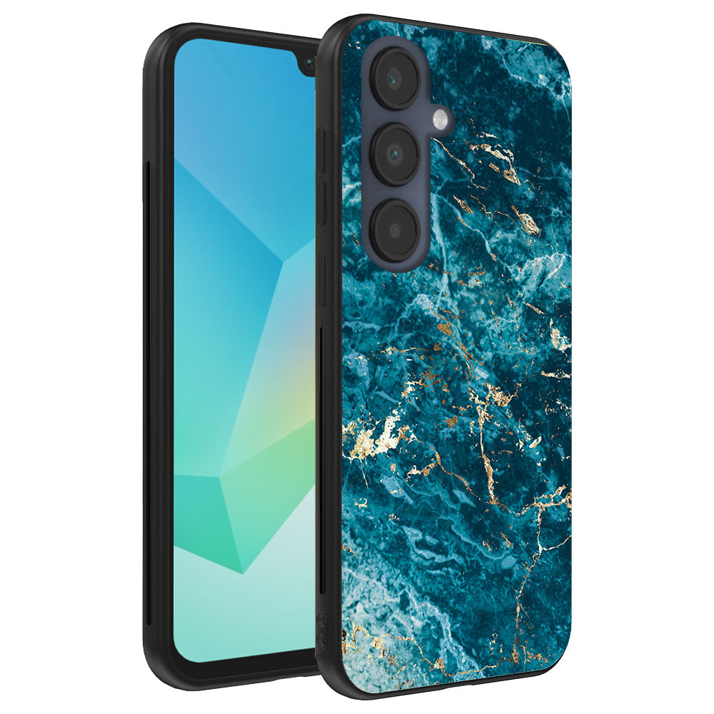 Telefoonhoesje
Geschikt voor Samsung Galaxy A16 met marmer opdruk - TPU backcover case blue
marble design - Blauw