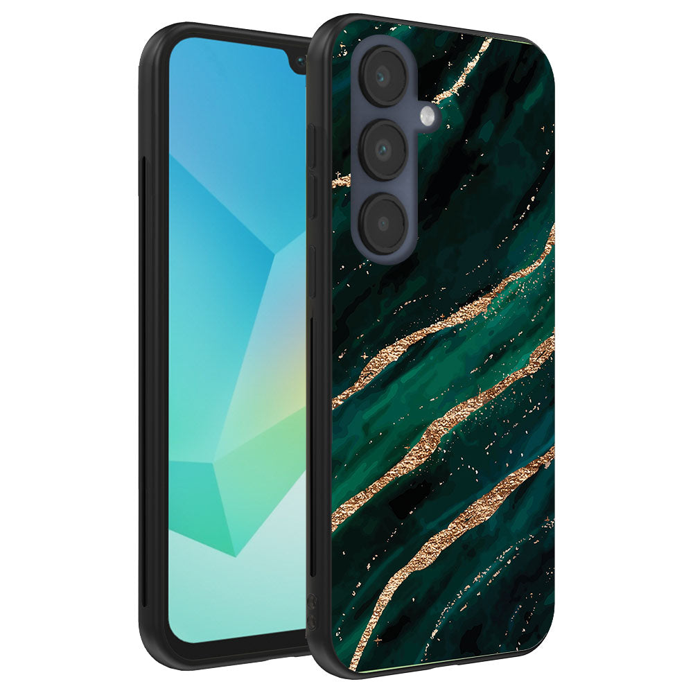 Telefoonhoesje
Geschikt voor Samsung Galaxy A16 met marmer opdruk - TPU backcover case
marble design - Groen Goud