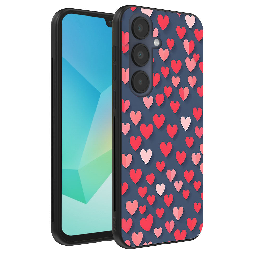 Telefoonhoesje
Geschikt voor Samsung Galaxy A16 met Roze en Rode Hartjes Opdruk - TPU
Backcover Case With Rosé and Red Heart Design