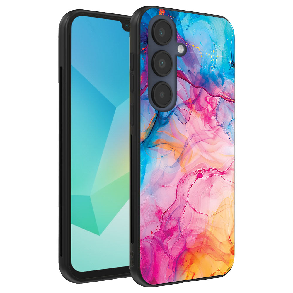 Telefoonhoesje
Geschikt voor Samsung Galaxy A16 met Regenboog Acryl Marmer Opdruk - TPU
Backcover Case Rainbow Acrylic Marble Design