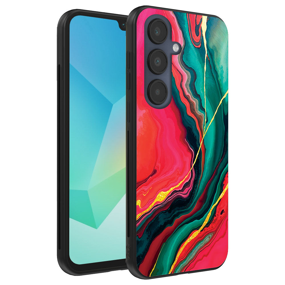 Telefoonhoesje
Geschikt voor Samsung Galaxy A16 met Rood Groen Marmer Opdruk - TPU Backcover
Case Red Green Marble Design