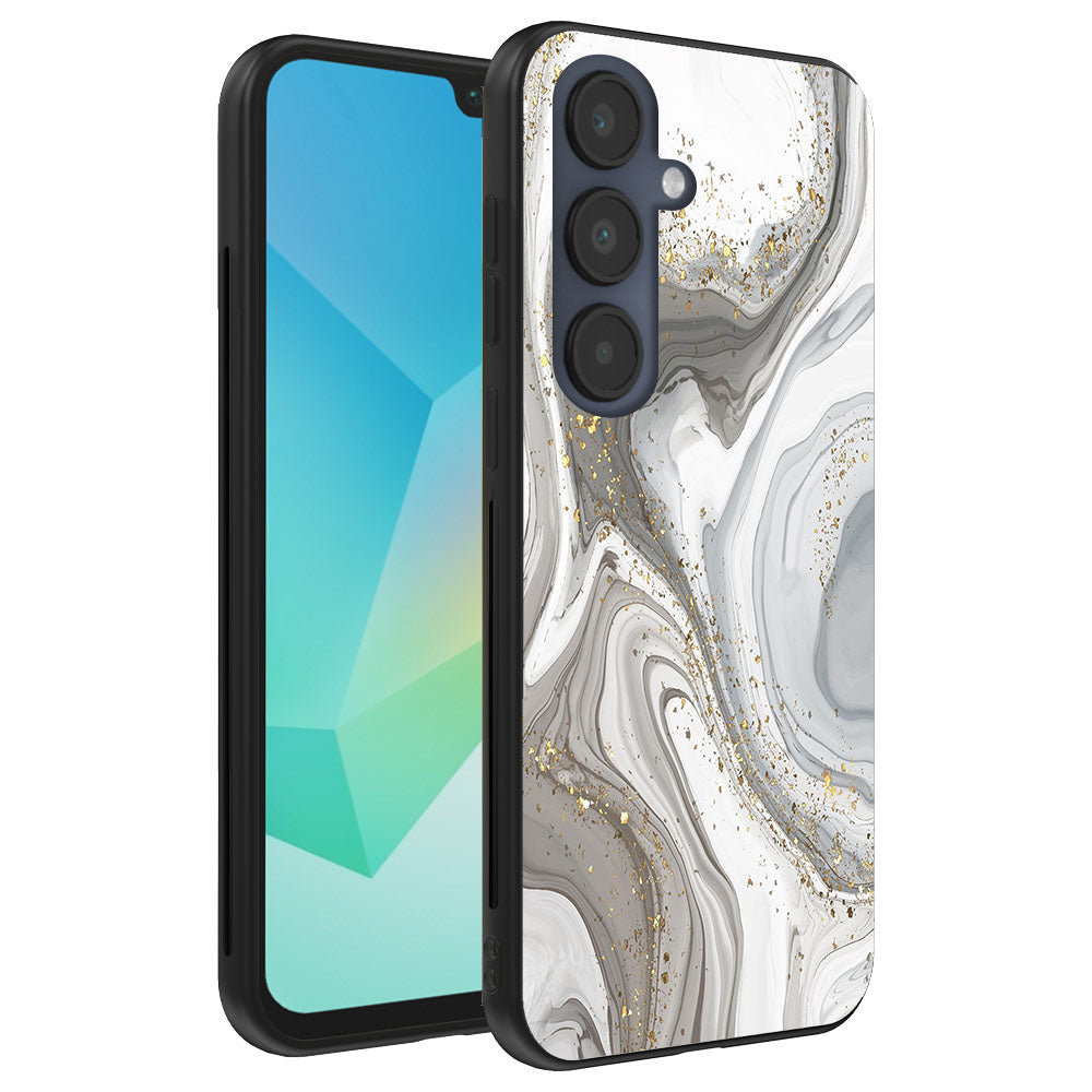 Telefoonhoesje
Geschikt voor Samsung Galaxy A16 met marmer opdruk - TPU backcover case
marble design - Zilver