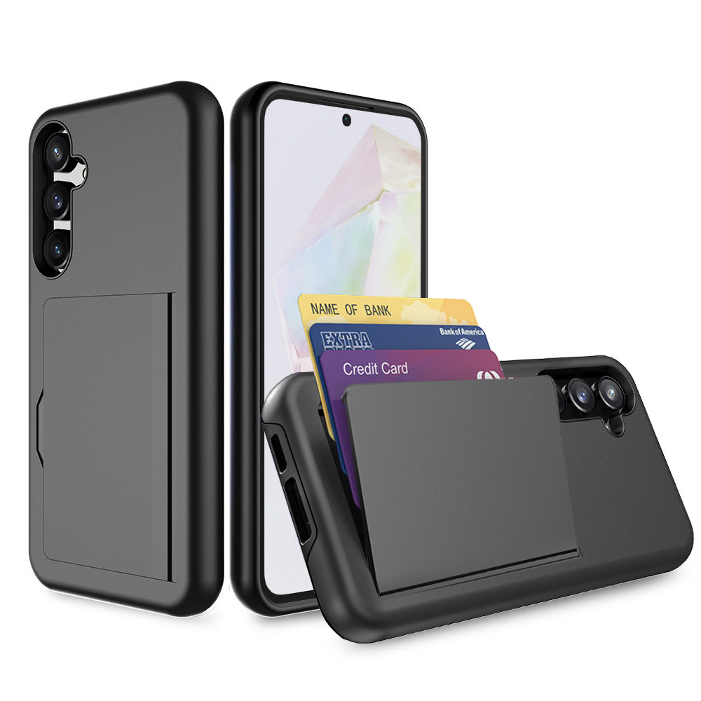 Telefoonhoesje Geschikt voor Samsung
Galaxy A35 sterk TPU met pasjeshouder - TPU strong case with card slot -
Zwart