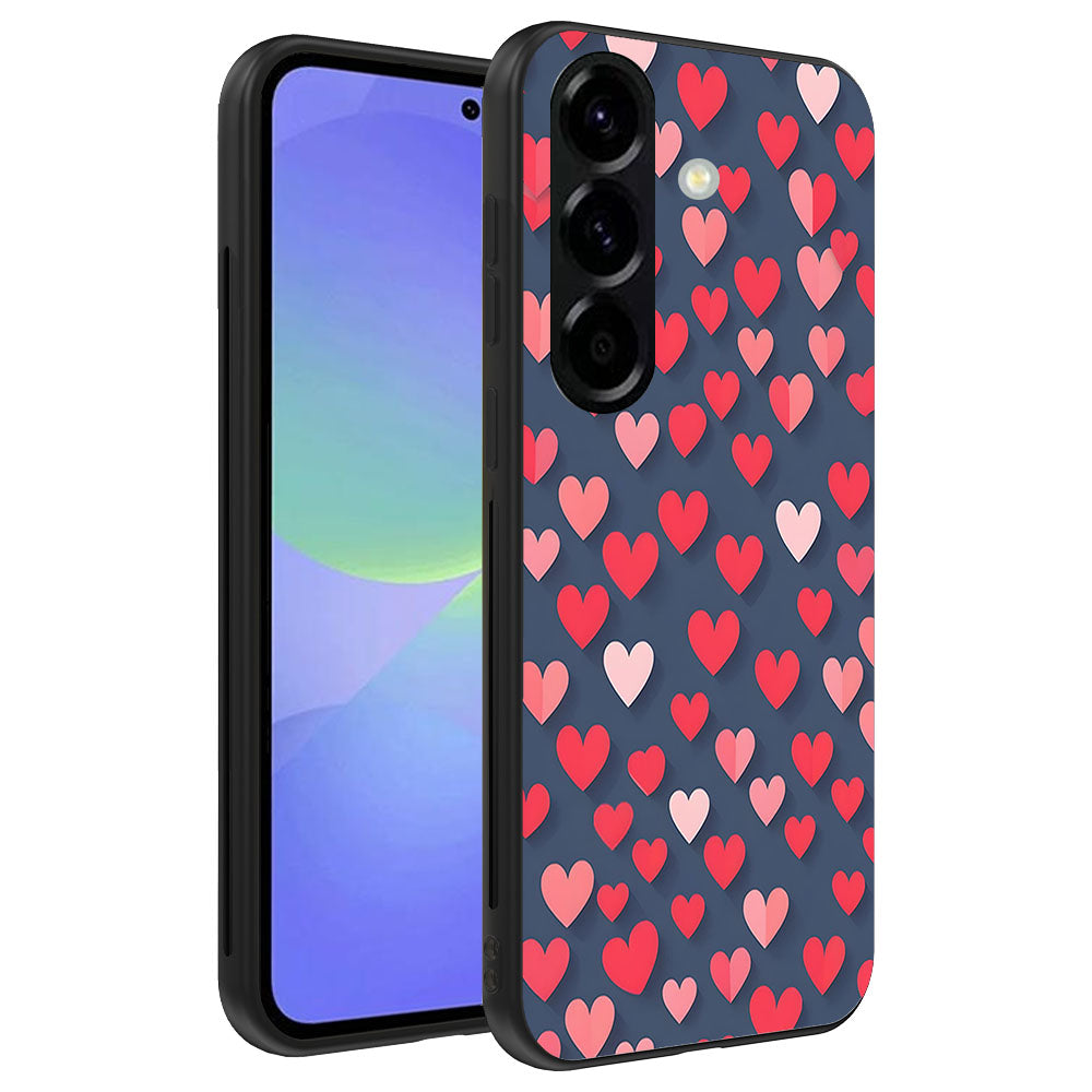 Telefoonhoesje
Geschikt voor Samsung Galaxy A36 met Roze en Rode Hartjes Opdruk - TPU
Backcover Case With Rosé and Red Heart Design
