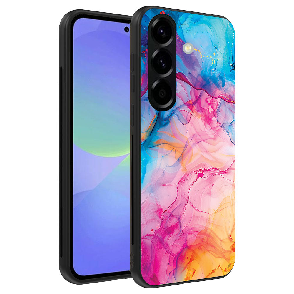 Telefoonhoesje
Geschikt voor Samsung Galaxy A36 met Regenboog Acryl Marmer Opdruk - TPU
Backcover Case Rainbow Acrylic Marble Design
