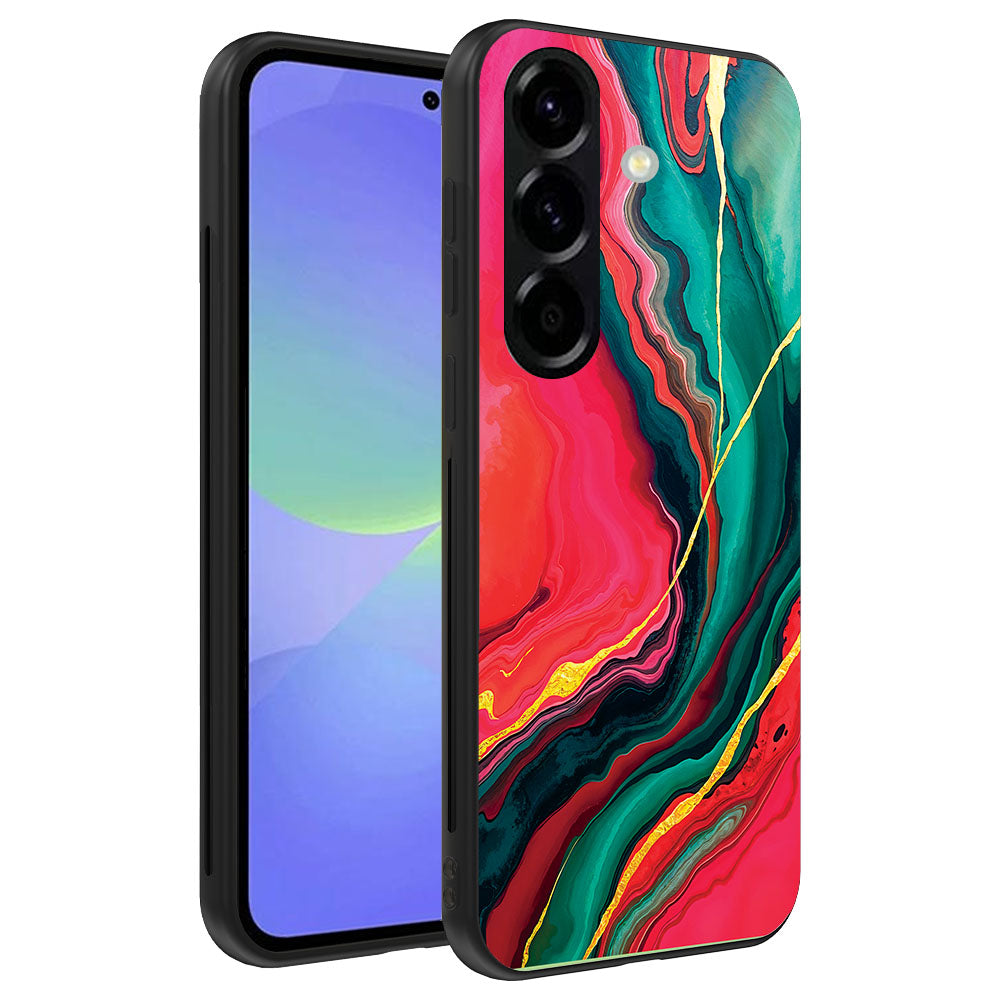 Telefoonhoesje
Geschikt voor Samsung Galaxy A36 met Rood Groen Marmer Opdruk - TPU Backcover
Case Red Green Marble Design